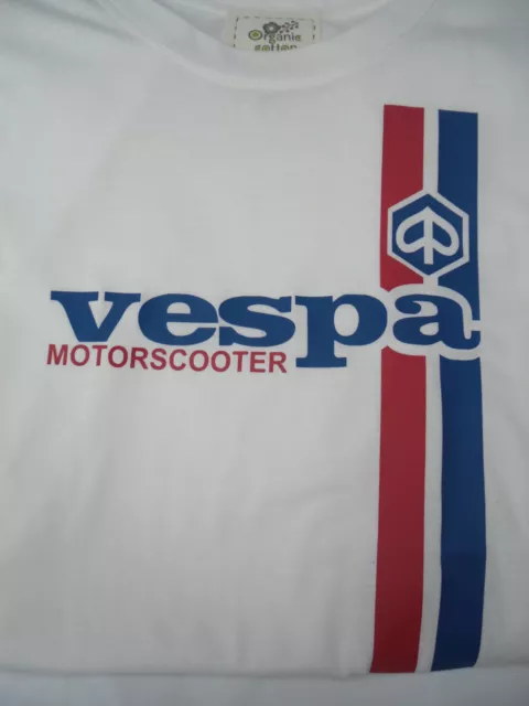 Ladies Vespa Motor Scooter 100% Organic New Look Tshirt Lambretta Mod Retro