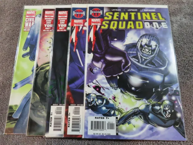 2006 MARVEL Comics SENTINEL SQUAD ONE #1-5 Complete X-MEN's Sentinels - NM/MT