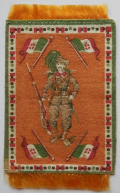 ITALY SOLDIER BLANKET 1908 American Tobacco SILK FLANNEL FELT 125mm x 90mm