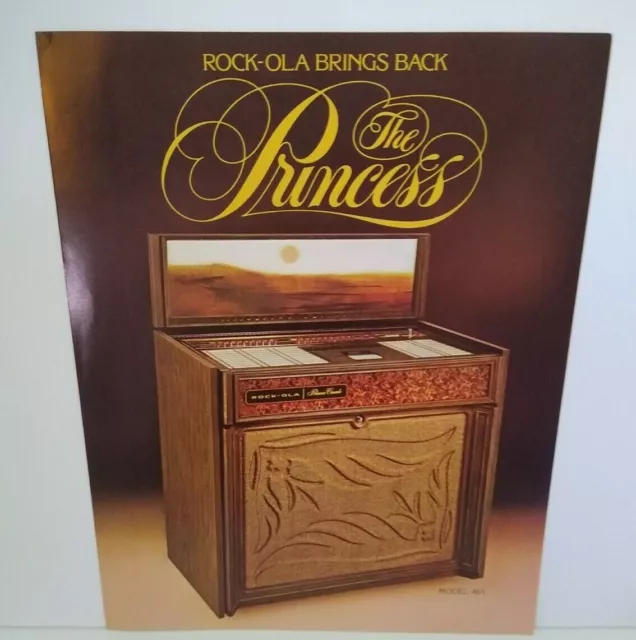 Rock Ola Princess Jukebox FLYER Model 461 Original Phonograph Music Paper Art