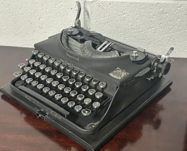 Máquina de escribir portátil vintage Imperial Good Companion de alrededor de 1930 3