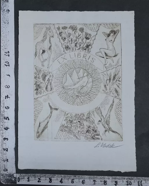 Wunderkammer B Exlibris 110 - " Erotic " - * L Vlodek * - C Signed