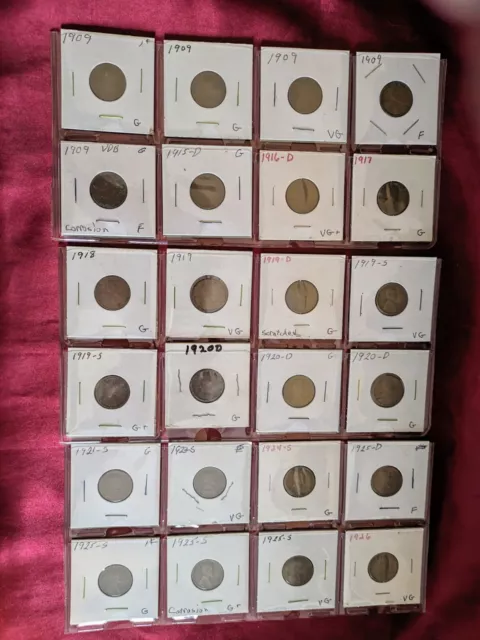 Lincoln Wheats Lot of over 80 pennies includes bonus - Look
