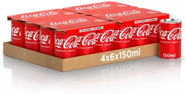 Coca-Cola Original Taste – 24 Lattine Da 150 Ml, Tutto Il Gusto Originale Di Coc