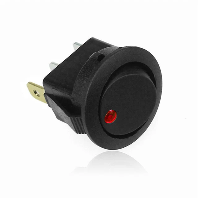 12V 16A LED Punktlicht Auto Boot Runde Wippe EIN / AUS SPST-Schalter (rot)