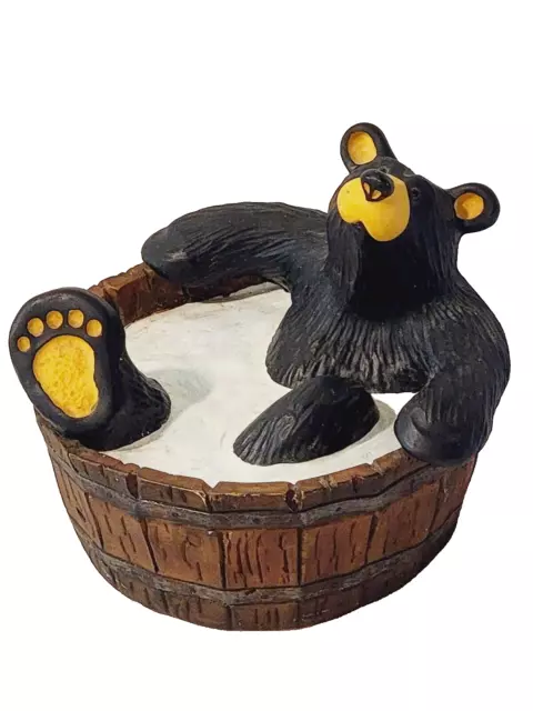 Bearfoots Jeff Fleming BEAR NAKED Wash Bath Tub Figurine Big Sky Collector