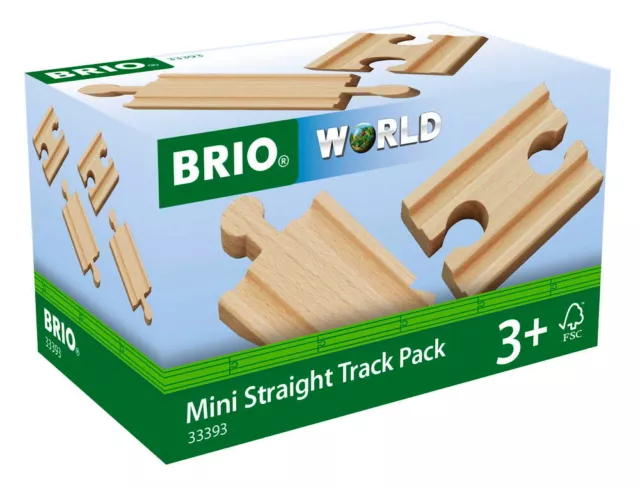 Brio World Eisenbahn Schienen 1/4 Ausgleichsschienen Mix 4 Teile 33393