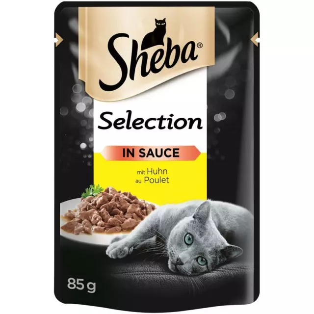 SHEBA Bolsas Porcionadoras Selection Con Pollo En Salsa 48 X 85g ( 17,13€/ KG)