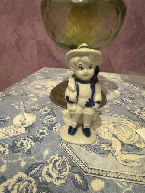 Ancienne Figurine De Collection En Biscuit - Garçon Français Vintage