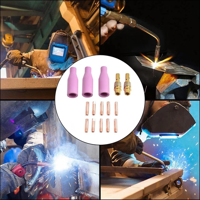 MIG TORCH KIT Contact Tips Set Comprehensive Welding Set Copper Brass ...