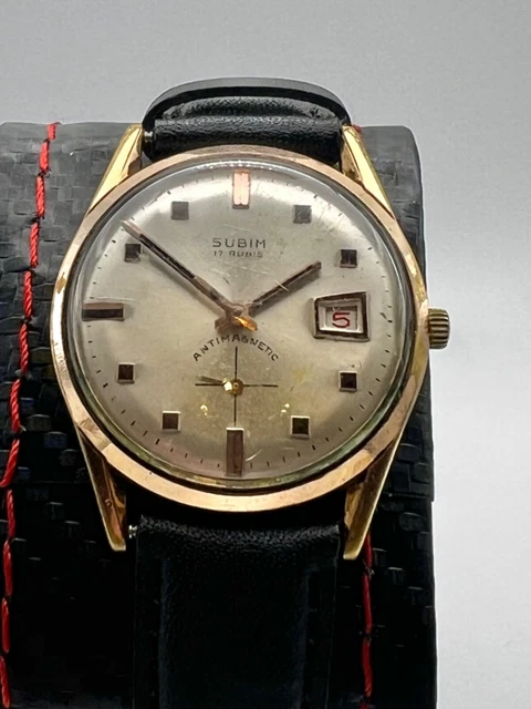 Cadran (quadrante) Avec Mouvement Lugran 17 Rubis - 30mm - Vintage Suisse - Pour Pièces Ou Réparation