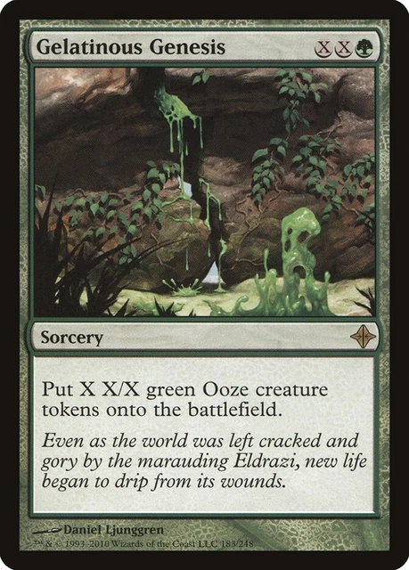 Gelatinous Genesis 1x FOIL ROE MTG Rise of Eldrazi Rare MINT green Gelatinous Genesis 1x FOIL ROE MTG Rise of Eldrazi Rare MINT green