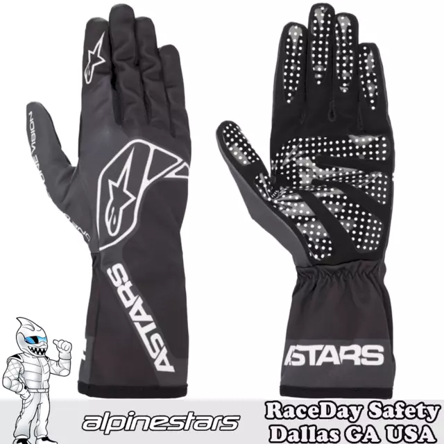 Alpinestars Tech-1 K RACE V2 ONE VISION Kart Gloves Black/Tar Gray 3552123-1169