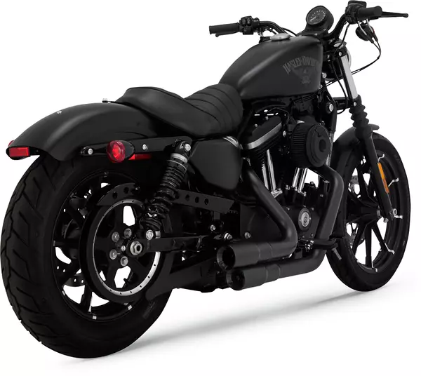 46874 [Vance & Hines] Scarico Nero Mini Grenades Harley Davidson Xl 883 Xl 1200