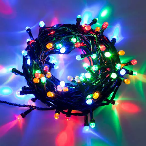 Set Di Luci Colorate Di Natale A 100 Led 27 Metri Per Esterni E Interni Albero