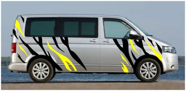 T4 T5 T6 Tiger Stripes 2 Vinyl Campervan Van Graphics Stickers Decals 2 Col