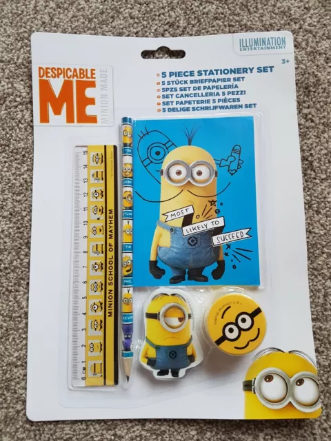 Despicable Me 5 Piece Stationery Set Minions