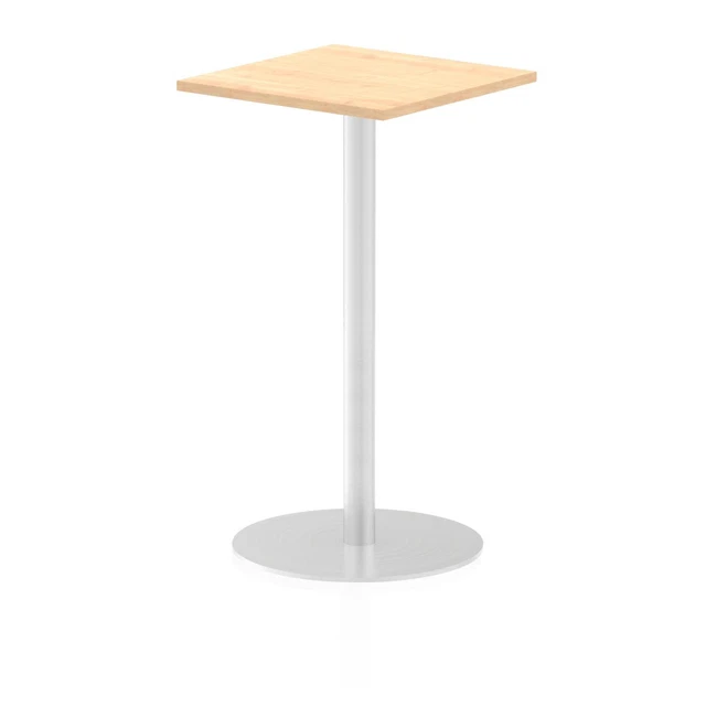 Dynamic Italia 600Mm Poseur Square Table Maple Top 1145Mm High Leg ITL0223