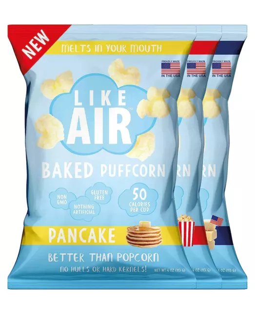 Baked Puffcorn (Variety Pack) | 3 Large Multi-Serve Bags | Unique & Delicious |