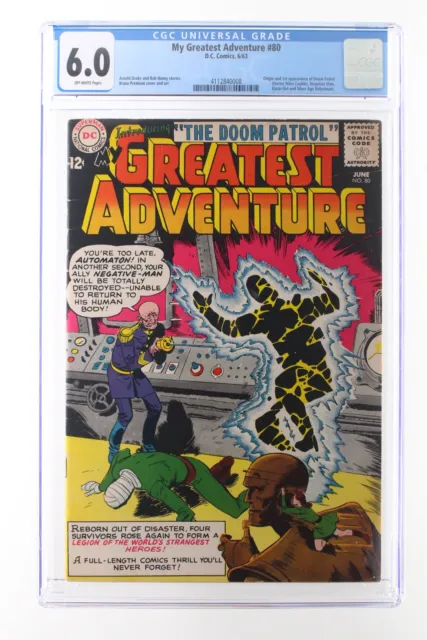 My Greatest Adventure #80 - DC 1963 CGC 6.0 Origin and 1st App of Doom Patrol