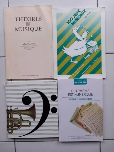 lot de 4 livres sur la musique THEORIE / 100 jeux musicaux ...