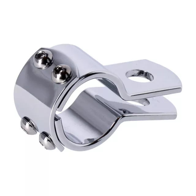 1.25 Inch (32mm) 3 Piece Clamp Chrome for Footpeg/Spot Light 1-1/4 Inch Mount