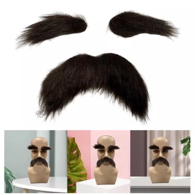 Eyebrows Kits Self Adhesive DIY Makeup Decor Cosplay Props Fake Mustache Set