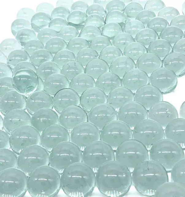 16mm Glacial Ice Clear Glass Player Marbles 5/8" Pk 250 Transparent Blue/Green