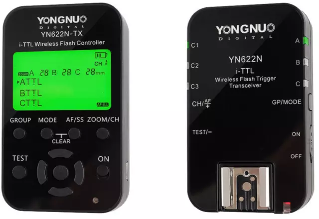 Yongnuo YN622N-KIT Controller + Kit Scatto Radio per Nikon 622N-TX TTL + YN-622N