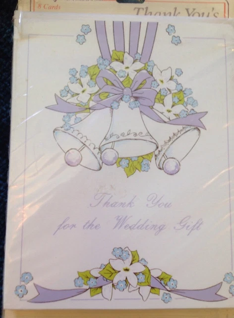 1970s Wedding Gift Thank You Notes, Cards Taiwan Paper Art (24 Pc) 3 packs of 8