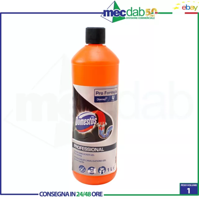 Sbloccante Gel Per Scarichi Professionale Pro Formula Sbloccante Domestos 1 LT