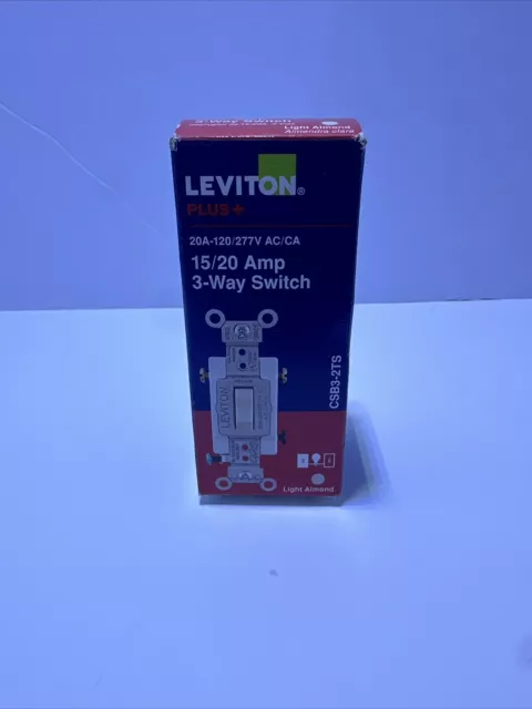 New Leviton single pole switch IVORY  15/20 amp