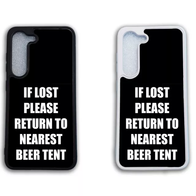Printed Rubber Clip Phone Case For Samsung - If lost please return to beer tent