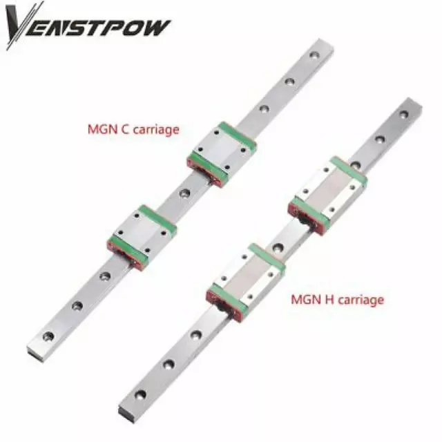 Miniature Linear Slide Rail Guide 100-1200mm  +2pc block MGN7 MGN12 MGN15 MGN9 2