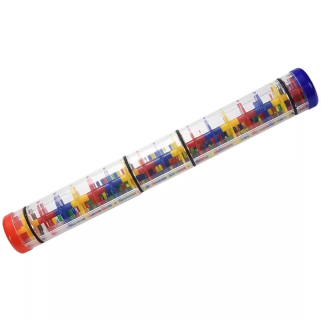 Rainstick Rattle Toy 15.75 inch - Long Color Noise Stick  grains inside A1L3