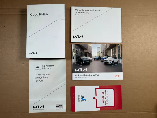 2022 Genuine Kia Ceed Xceed Phev Owners Handbook Manual Bookpack Service Book