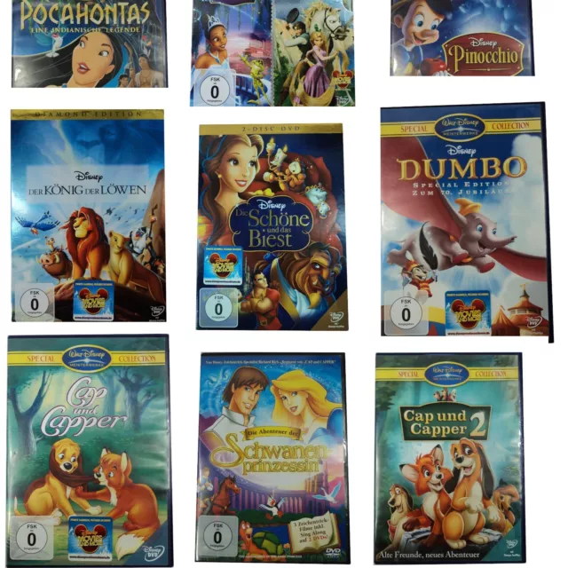 Dvd Sammlung Disney Filme Auswahl Kinderfilme Ariell König der Löwen Pocahontas