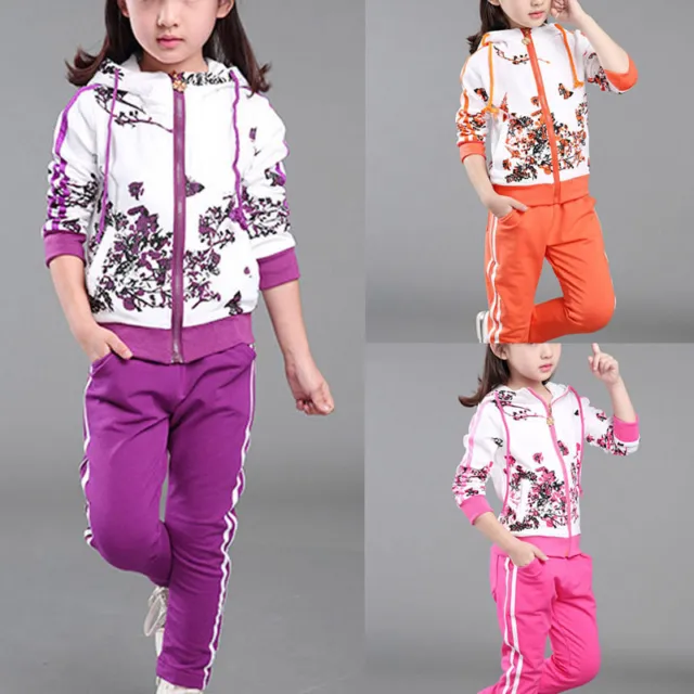 Hot  Girl Clothes Jacket Kids Clothing Hoodies+Pants Girl Tracksuit Sport Suit