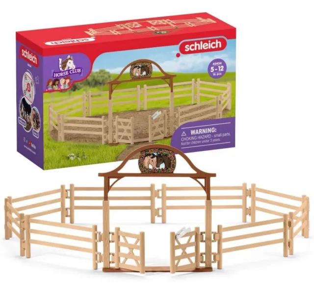 Schleich Horse Club Paddock With Entry Gate, Model #42434, Complete