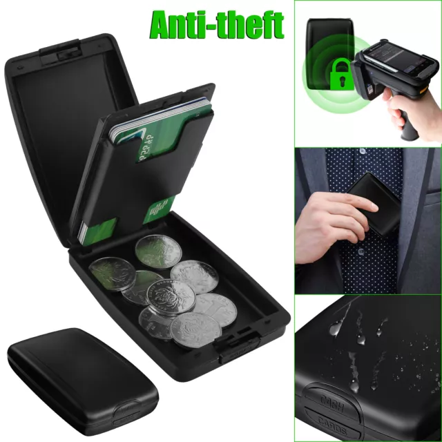 Anti-Theft Aluminum Wallet Stainless Steel Bank Card Holder Portable Clip Bags