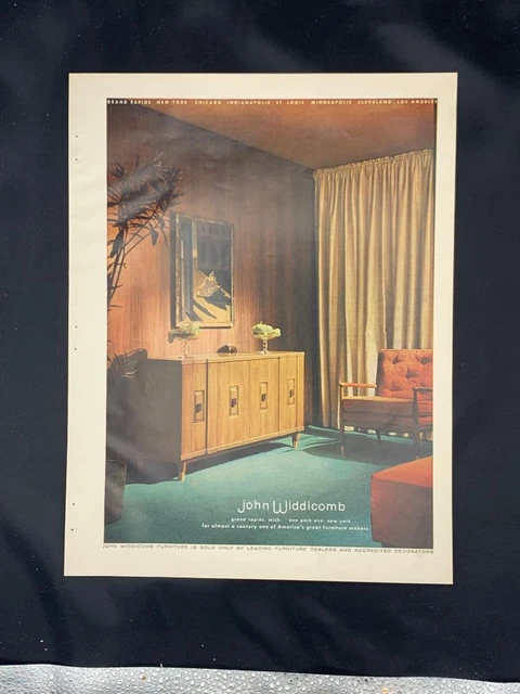 Magazine Ad* - 1955 - John Widdicomb Furniture - Mid Century Modern