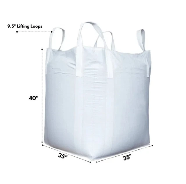 HEAVY DUTY FIBC Bulk Bag 2200 Lbs Open Top Flat Bottom 20.00 PicClick