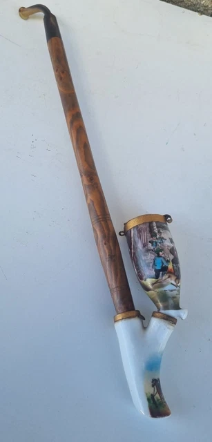 Pipe Ancienne Tête Porcelaine Studentika Naumburg 1885/86 - Rare Et Collector - Occasion