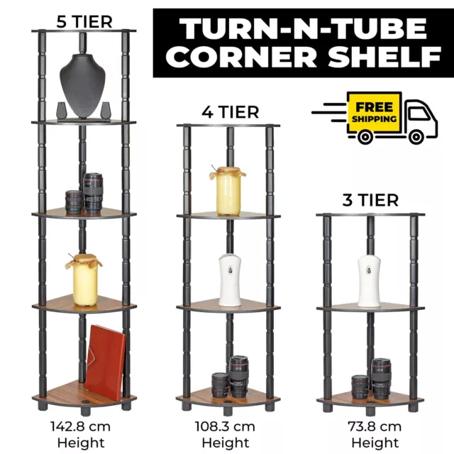 Corner Shelf Stand 3/4/5 Tier Organizer Rack Bathroom Storage Shelves Display