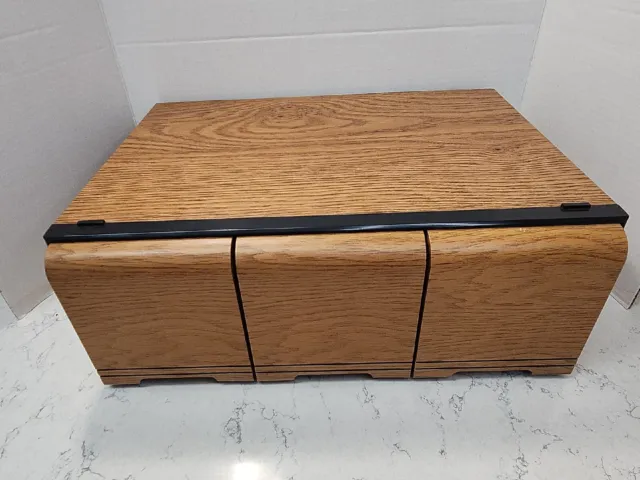 Vintage 60 CD 3 Drawer Storage Cabinet Faux Wood Grain Holder Case Box Stackable