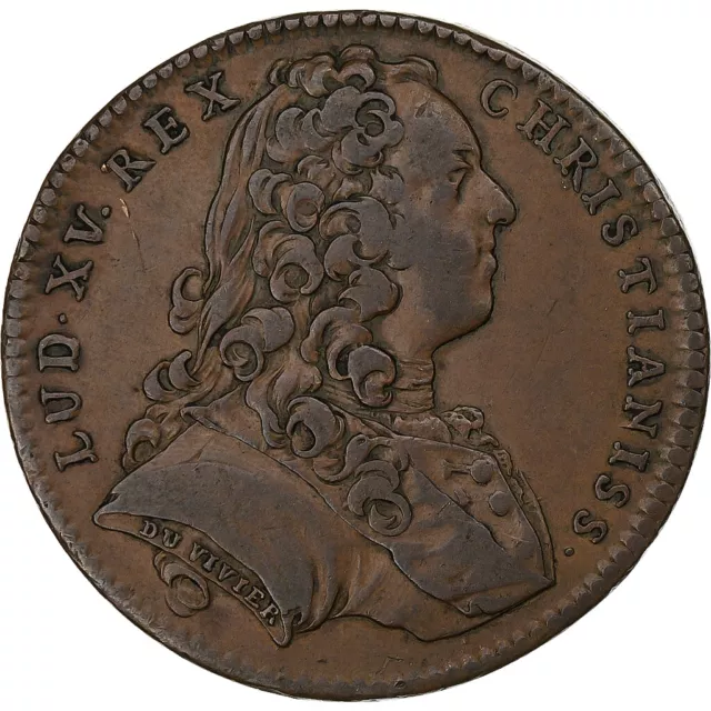 [#1271863] France, Token, Louis XV, États de Lille, 1737, Copper, VF