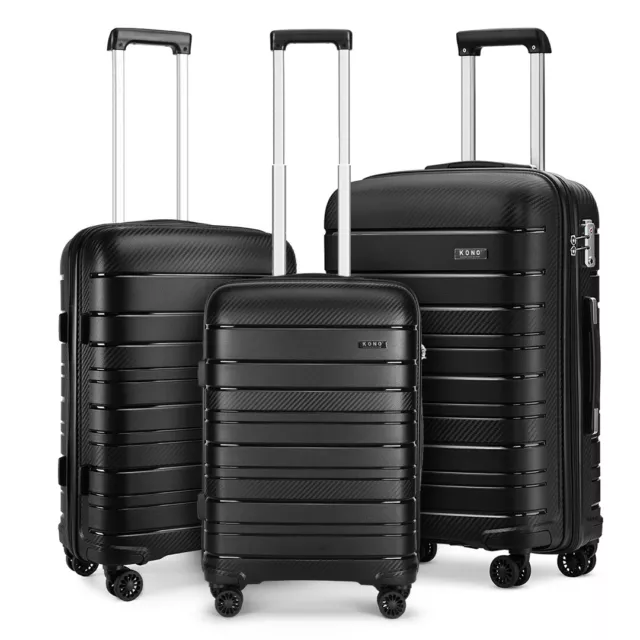 20/24/28Inch Hard Shell PP Suitcase Set Trolley Cabin Hand Luggage Travel Case