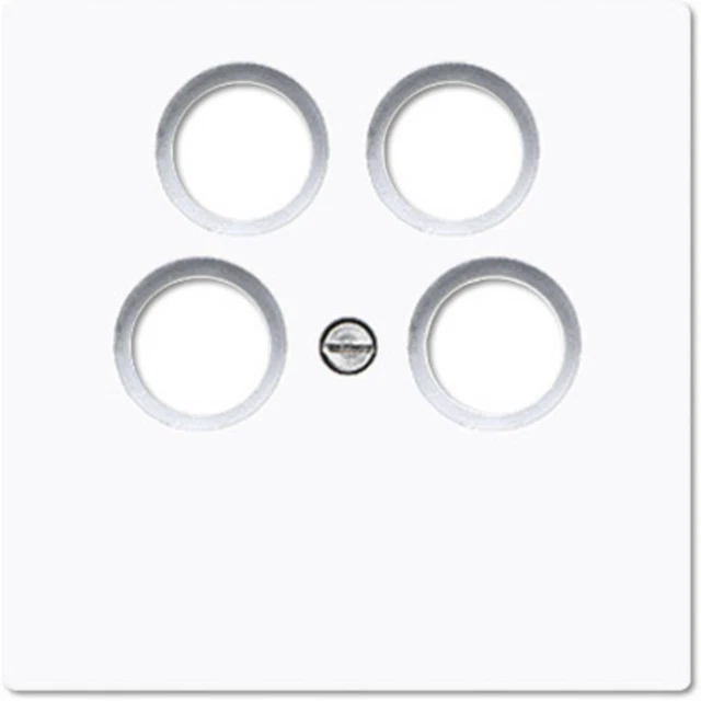 Jung simple Cache Prise TV, radio, SAT, Prise TV, radio blanc LS990-4SAT2WW
