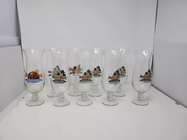 Hard Rock Cafe Hurricane Glass 9.25" *Pick your city*