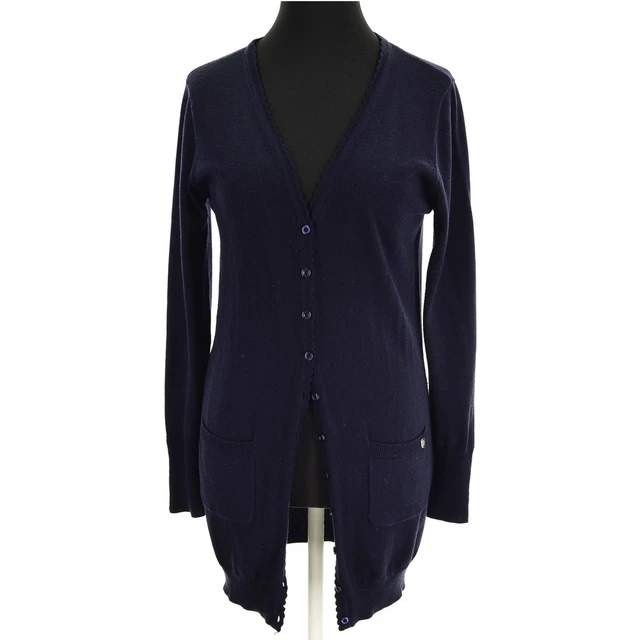Città M Blu Acrilico, Cotone Donna Maglione Camicia Eu 40, UK 12,USA 8, It 44, M